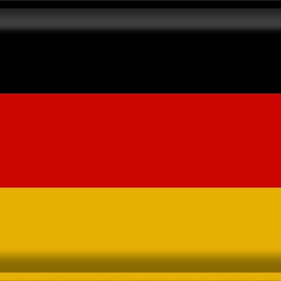 Signe en étain drapeau Allemagne 40x30cm drapeau de l'allemagne