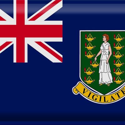 Targa in metallo Bandiera Isole Vergini Britanniche 40x30 cm Bandiera
