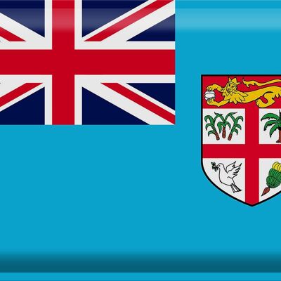 Blechschild Flagge Fidschi 40x30cm Flag of Fiji