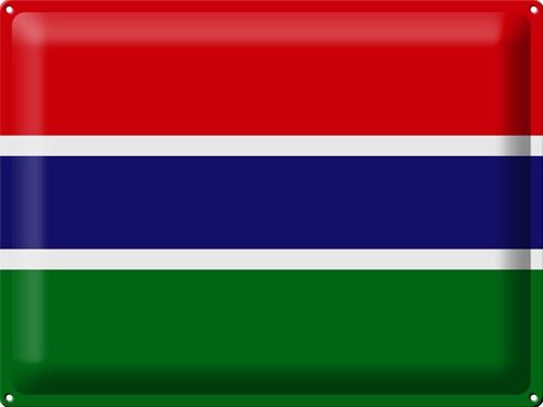 Blechschild Flagge Gambia 40x30cm Flag of the Gambia