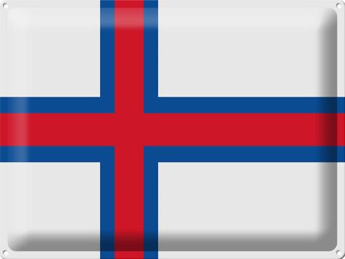 Blechschild Flagge Färöer 40x30cm Flag of the Faroe Islands