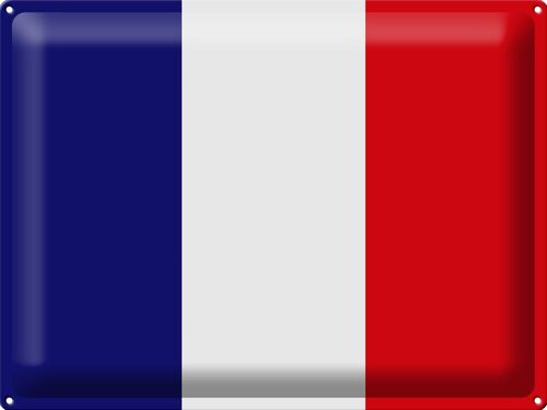 Blechschild Flagge Frankreich 40x30cm Flag of France