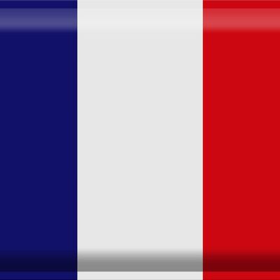 Metal sign flag France 40x30cm Flag of France