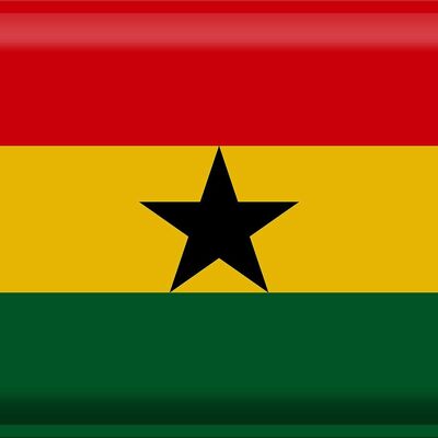 Cartel de chapa Bandera de Ghana 40x30cm Bandera de Ghana