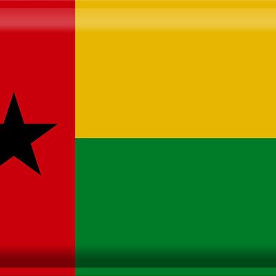 Plaque en tôle drapeau Guinée-Bissau 40x30cm Guinée-Bissau