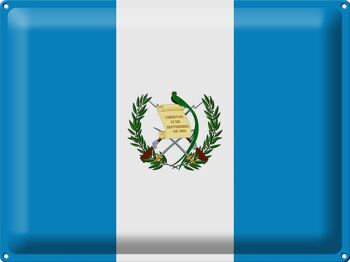 Signe en étain drapeau Guatemala 40x30cm drapeau du Guatemala 1