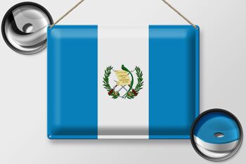 Signe en étain drapeau Guatemala 40x30cm drapeau du Guatemala 2