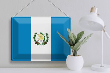 Signe en étain drapeau Guatemala 40x30cm drapeau du Guatemala 3