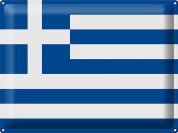 Signe en étain drapeau Grèce 40x30cm drapeau de la Grèce 1