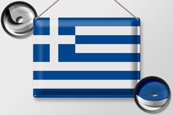 Signe en étain drapeau Grèce 40x30cm drapeau de la Grèce 2