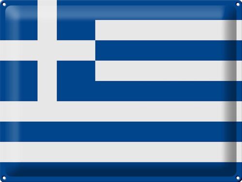 Blechschild Flagge Griechenland 40x30cm Flag of Greece