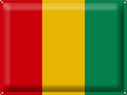 Blechschild Flagge Guinea 40x30cm Flag of Guinea