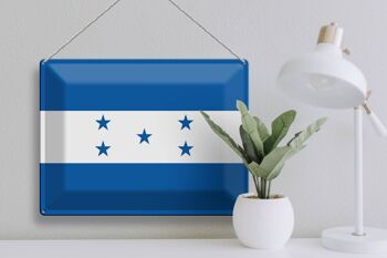 Signe en étain drapeau Honduras 40x30cm drapeau du Honduras 3