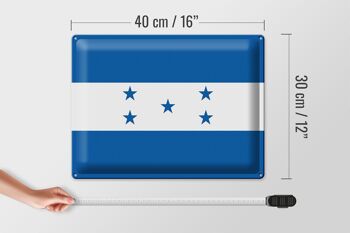 Signe en étain drapeau Honduras 40x30cm drapeau du Honduras 4