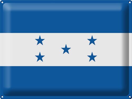 Blechschild Flagge Hondura 40x30cm Flag of Honduras