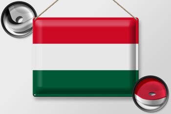 Signe en étain drapeau Hongrie 40x30cm drapeau de la Hongrie 2