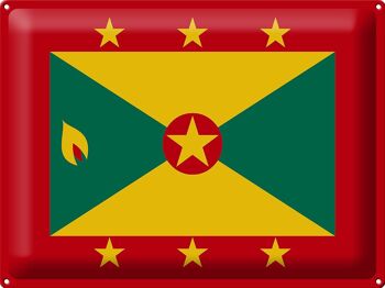 Signe en étain drapeau de la Grenade 40x30cm drapeau de la Grenade 1