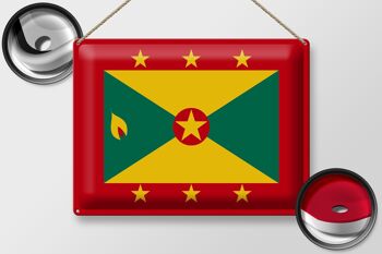 Signe en étain drapeau de la Grenade 40x30cm drapeau de la Grenade 2