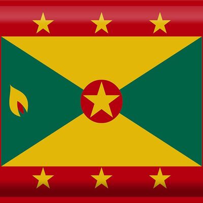 Blechschild Flagge Grenada 40x30cm Flag of Grenada