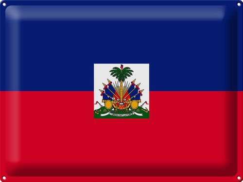 Blechschild Flagge Haiti 40x30cm Flag of Haiti