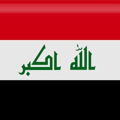 Blechschild Flagge Irak 40x30cm Flag of Iraq