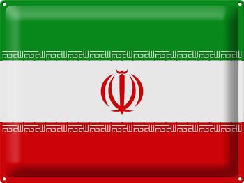 Signe en étain Drapeau de l'Iran 40x30cm Drapeau de l'Iran 1