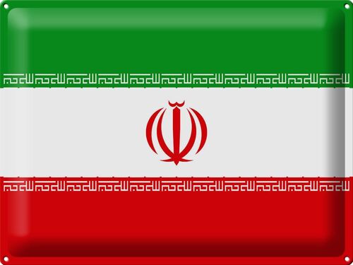Blechschild Flagge Iran 40x30cm Flag of iran