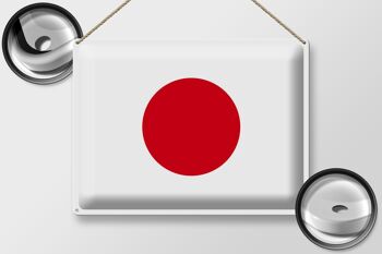 Panneau métallique drapeau du Japon, 40x30cm, drapeau du Japon 2