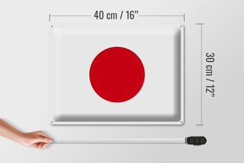 Panneau métallique drapeau du Japon, 40x30cm, drapeau du Japon 4