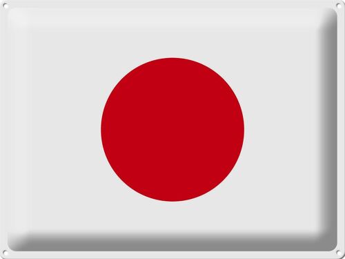 Blechschild Flagge Japan 40x30cm Flag of Japan