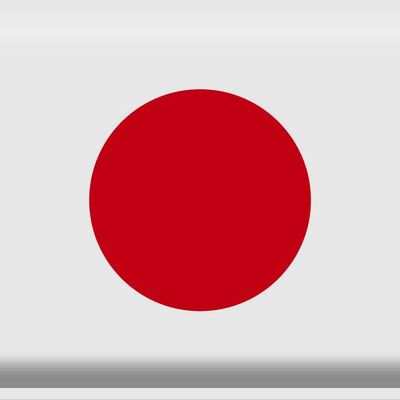 Letrero metálico Bandera de Japón 40x30cm Bandera de Japón