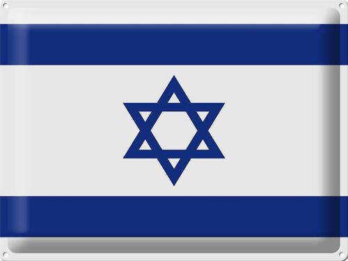 Blechschild Flagge Israel 40x30cm Flag of Israel