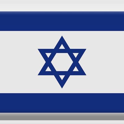 Cartel de chapa Bandera de Israel 40x30cm Bandera de Israel