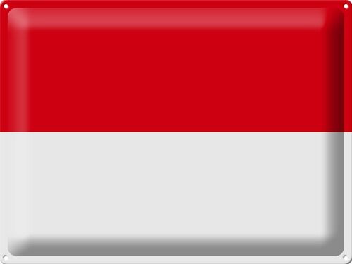 Blechschild Flagge Indonesien 40x30cm Flag of Indonesia