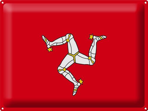 Blechschild Flagge Isle of Man 40x30cm Flag of Isle of Man