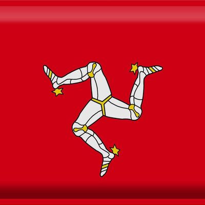 Blechschild Flagge Isle of Man 40x30cm Flag of Isle of Man