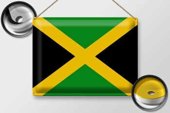 Drapeau en étain de la Jamaïque, 40x30cm, drapeau de la Jamaïque 2
