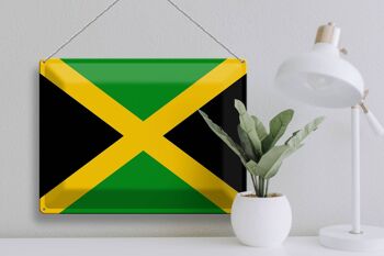 Drapeau en étain de la Jamaïque, 40x30cm, drapeau de la Jamaïque 3