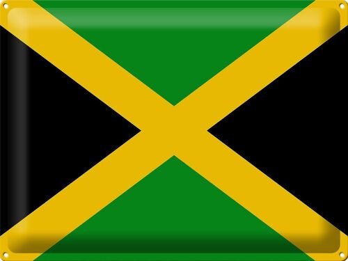 Blechschild Flagge Jamaika 40x30cm Flag of Jamaica