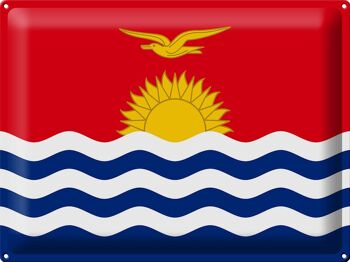 Signe en étain drapeau Kiribati 40x30cm drapeau de Kiribati 1