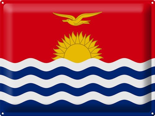 Blechschild Flagge Kiribati 40x30cm Flag of Kiribati