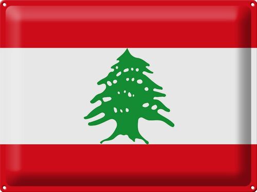 Blechschild Flagge Libanon 40x30cm Flag of Lebanon