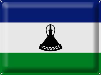 Drapeau en étain du Lesotho, 40x30cm, drapeau du Lesotho 1
