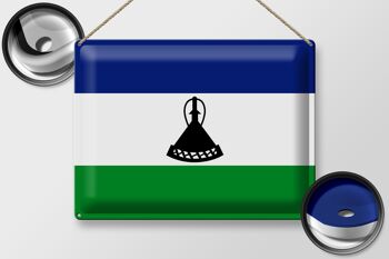 Drapeau en étain du Lesotho, 40x30cm, drapeau du Lesotho 2