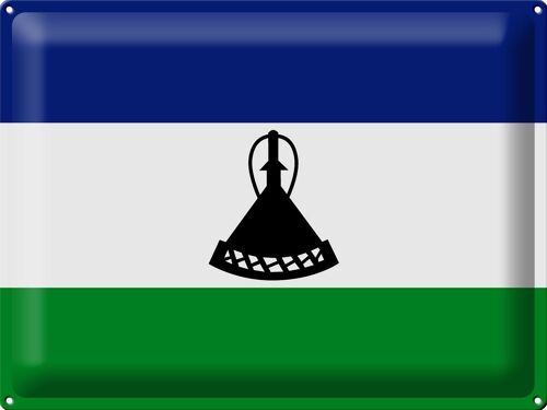 Blechschild Flagge Lesotho 40x30cm Flag of Lesotho