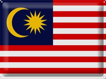 Drapeau en étain de la Malaisie, 40x30cm, drapeau de la Malaisie 1