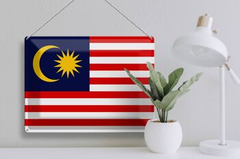 Drapeau en étain de la Malaisie, 40x30cm, drapeau de la Malaisie 3