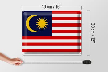 Drapeau en étain de la Malaisie, 40x30cm, drapeau de la Malaisie 4