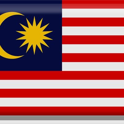 Blechschild Flagge Malaysia 40x30cm Flag of Malaysia