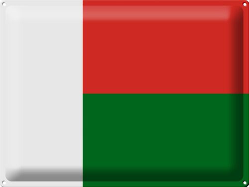 Blechschild Flagge Madagaskar 40x30cm Flag of Madagascar